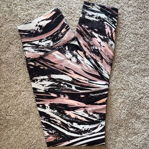 lululemon athletica Swirl Pattern Leggings in Pink and Black